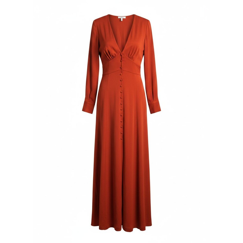 IVY and OAK Women's Red Clay Long Sleeve Maxi Dress Size M NWT